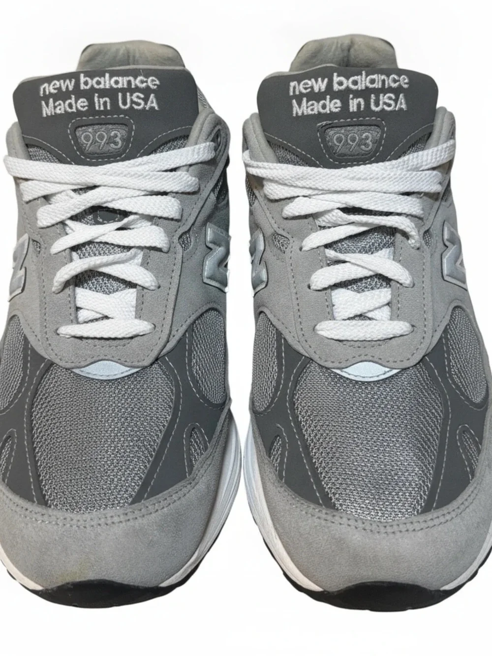 New Balance Men's MADE IN THE USA 993 Sneakers, Grey. Size 11.5 /4E (Extra Wide)